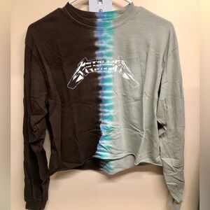 Fashion Nova Brown and Gray Long Sleeve Tee